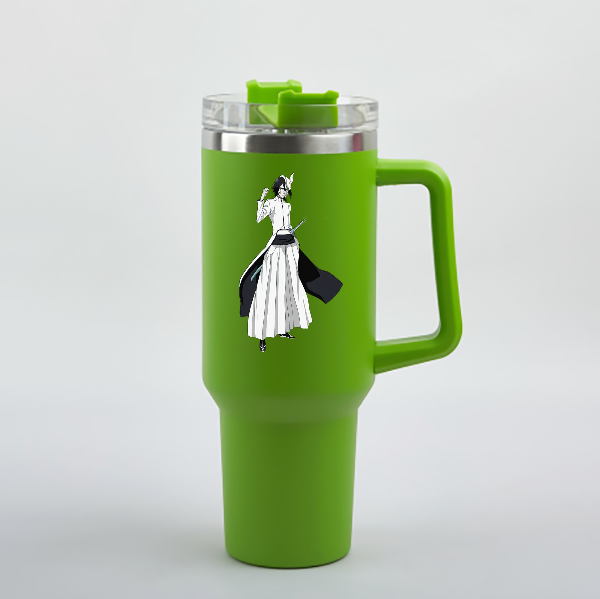 （画像用） ブリーチ ウルキオラ·シファー BLEACH Ulquiorra cifer 1200mL車用タンブラー - クリスタルステッカー（プラスチックストロー付き）